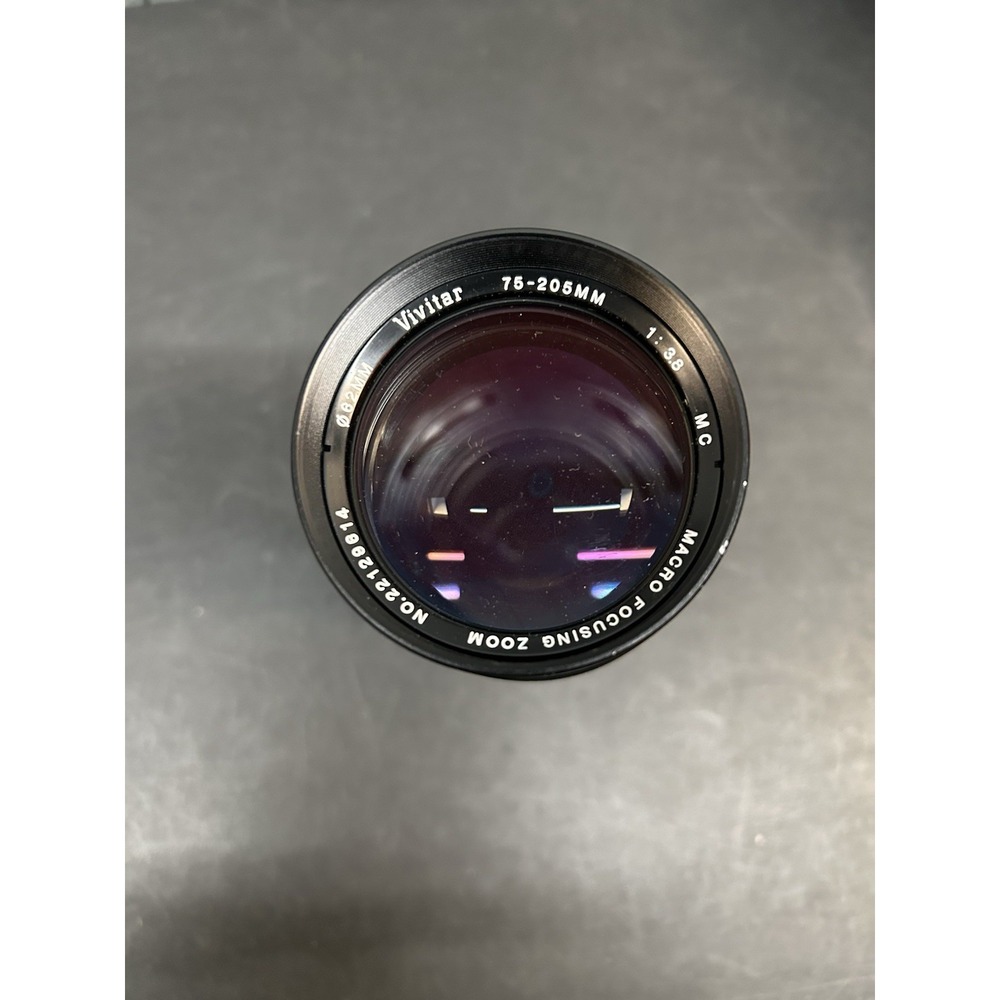 VIVITAR 75-205mm f/3.8 MC Macro Focusing Zoom Camera Lens
